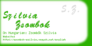 szilvia zsombok business card